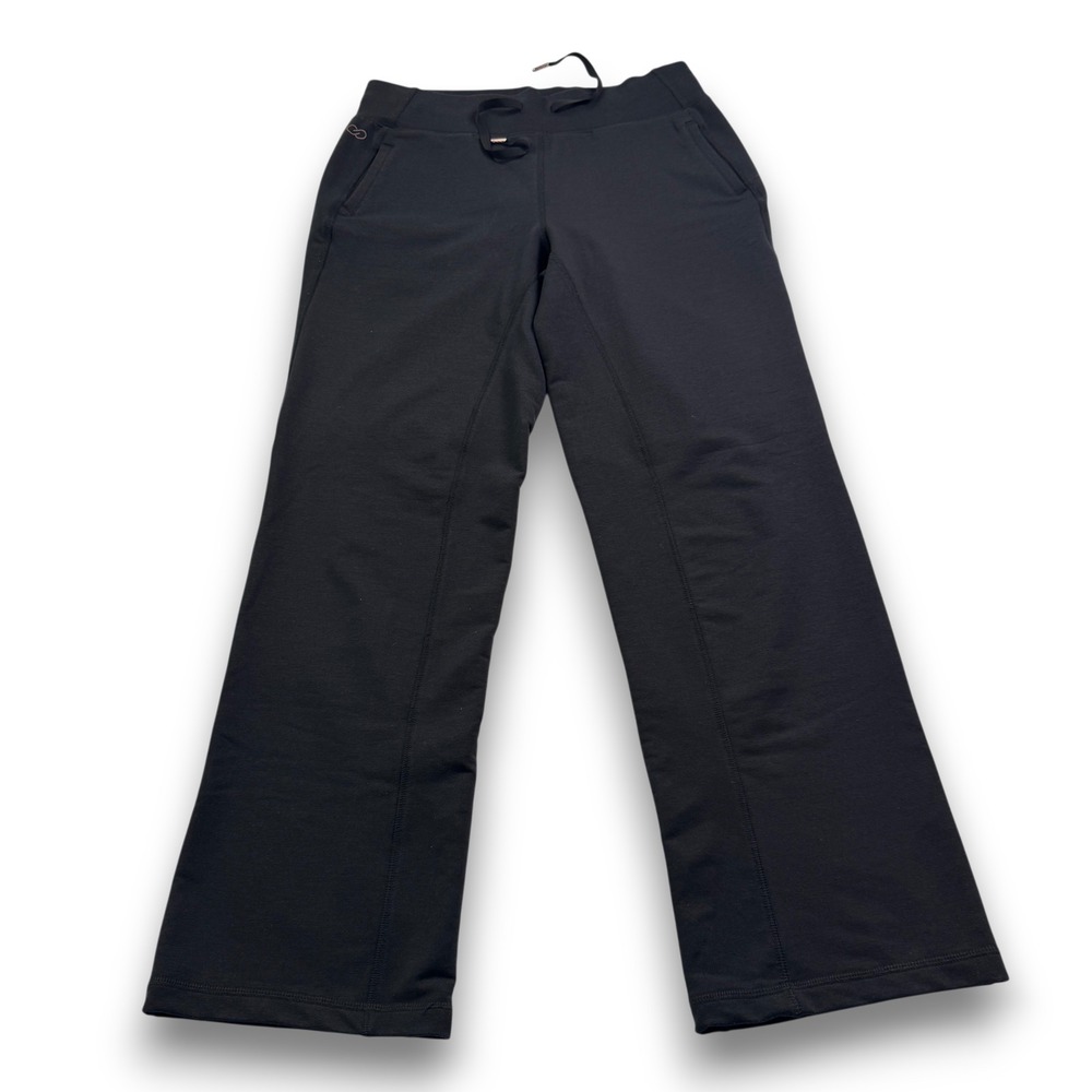 Calia by Carrie Underwood Womens Black Wide Leg Lounge Pants Drawstring Size M